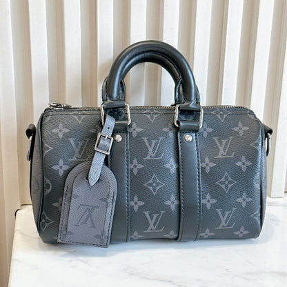 LV Keepall 25 in Monogram Eclipse