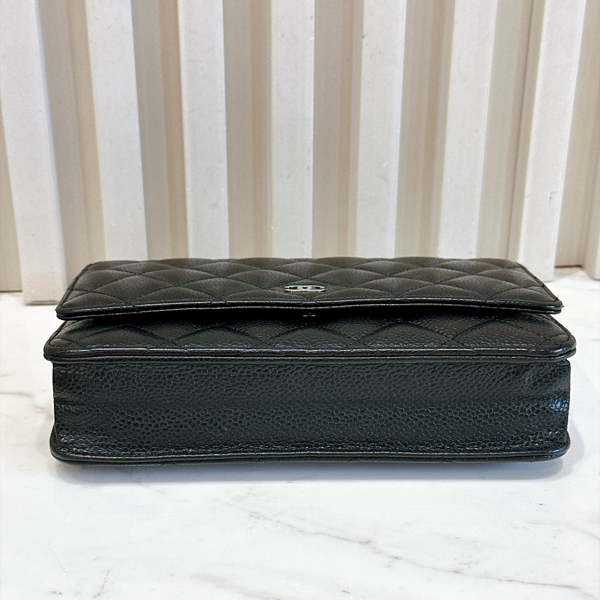 Chanel Wallet On Chain in Black Caviar SHW