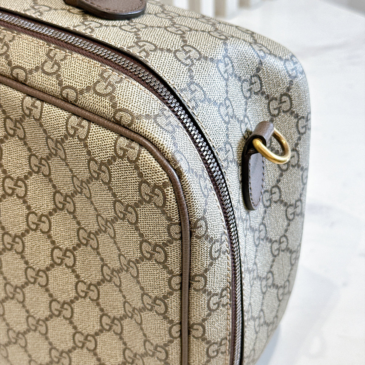 Gucci Web Savoy Shoes Case in GG Supreme