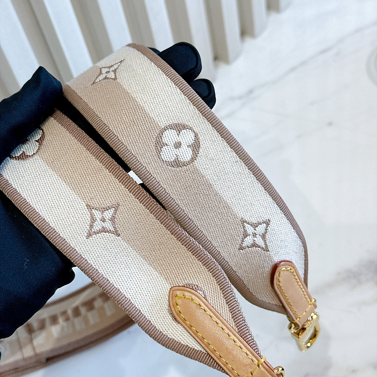 LV Monogram Speedy 20 in Beige Strap