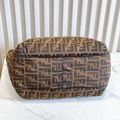 Fendi Zucca Print Canvas and Leather Tote / Chef Bag