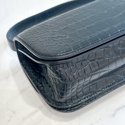 Balenciaga Gossip Small in Black Crocodile Embossed Calfskin