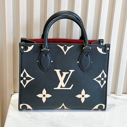 LV On The Go PM in Black/Creme