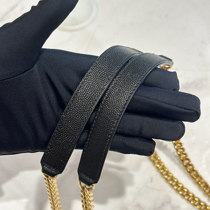 YSL Envelope Medium in Black GHW