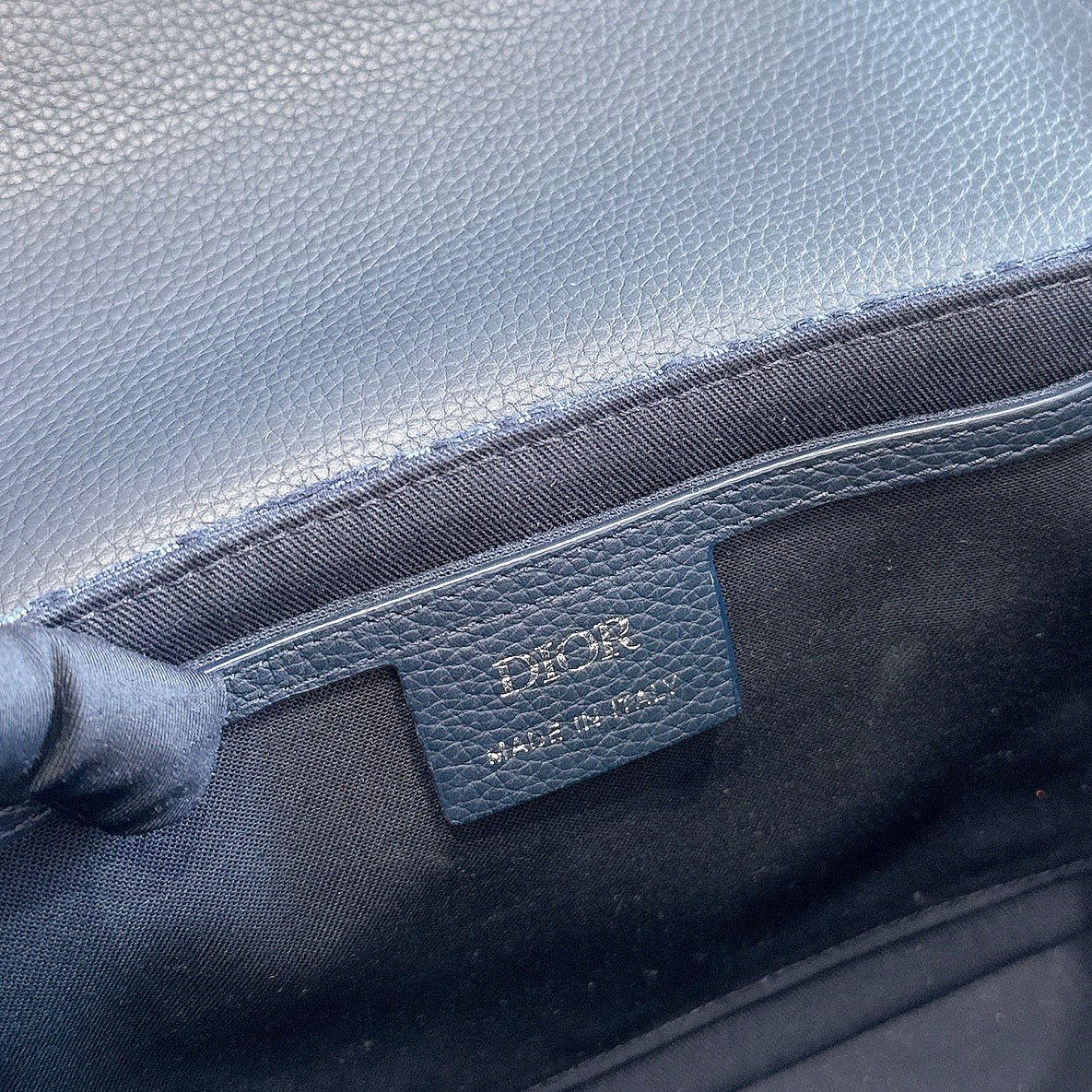 Dior Small Saddle Messenger in Blue Oblique