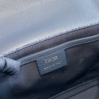 Dior Small Saddle Messenger in Blue Oblique