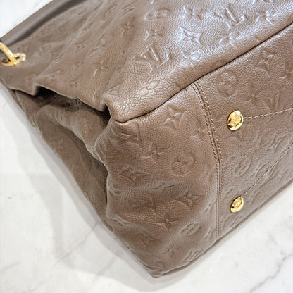 LV Artsy MM Monogram Empreinte Leather in Terre