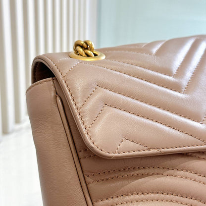 Gucci Marmont Medium Flap in Rose Pink