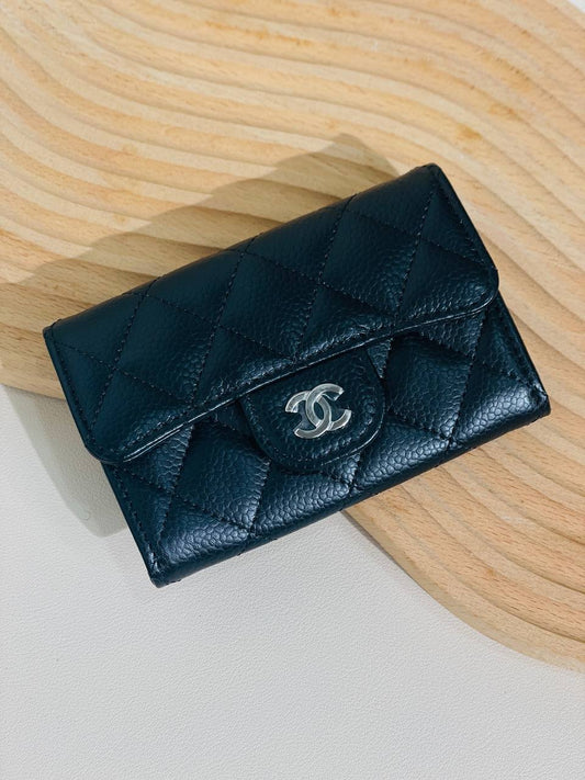 Chanel Classic Card Holder in Black Caviar