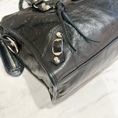 Balenciaga Le City Small In Black Arena Lambskin