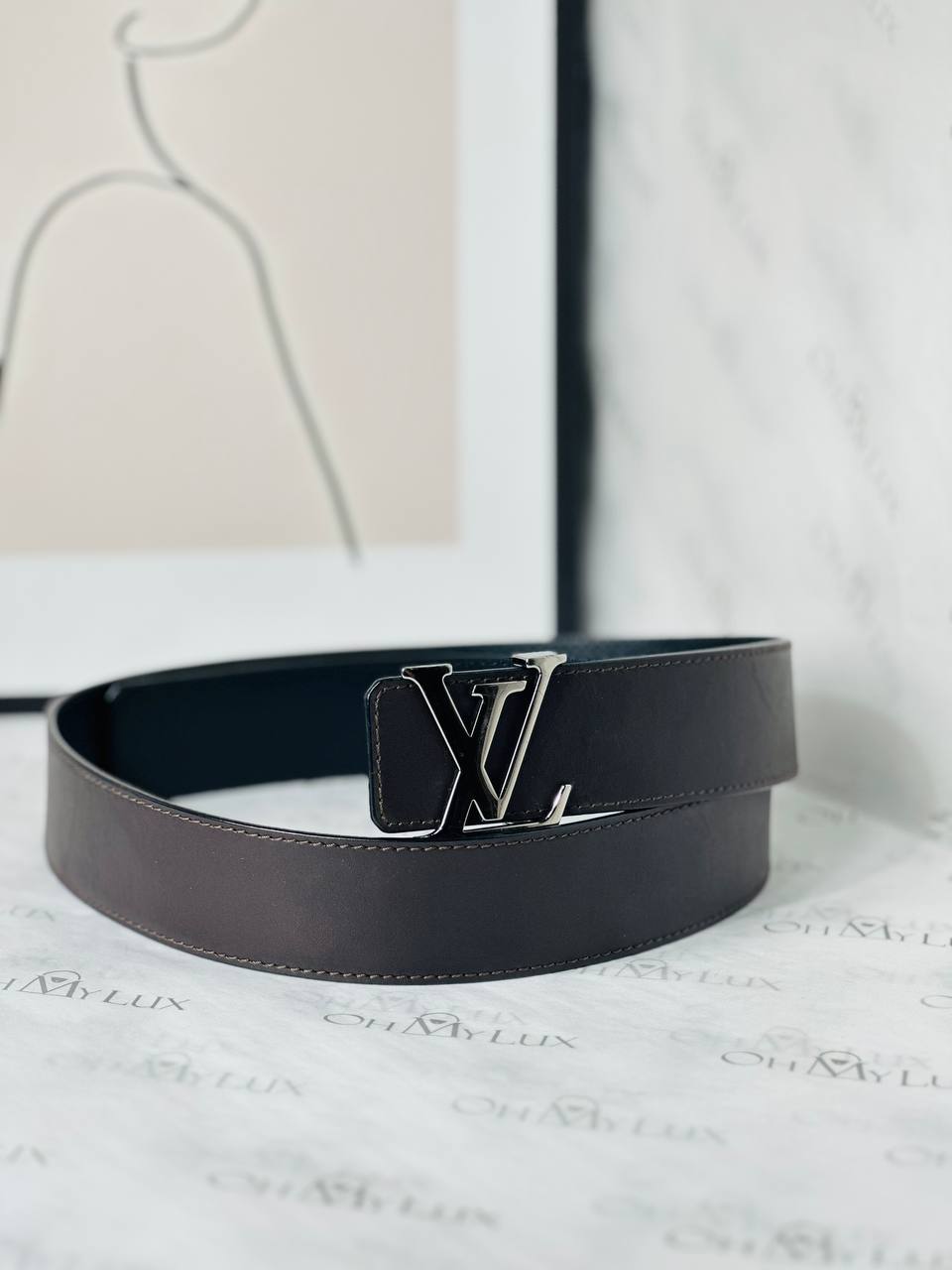 LV Initiales 40mm Brown Belt