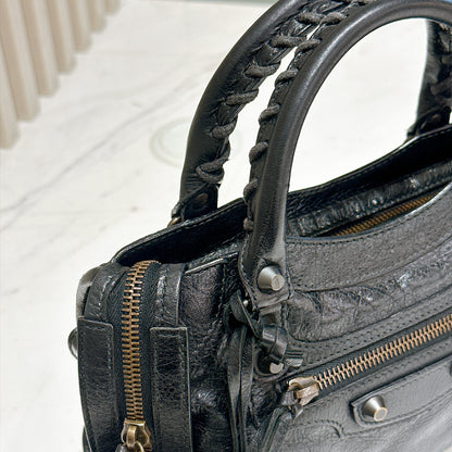 Balenciaga Le City Mini In Black Arena Lambskin