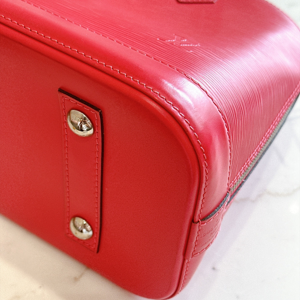 LV Alma PM in Pink Epi Leather
