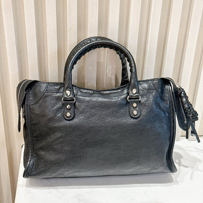 Balenciaga Le City Small In Black Arena Lambskin