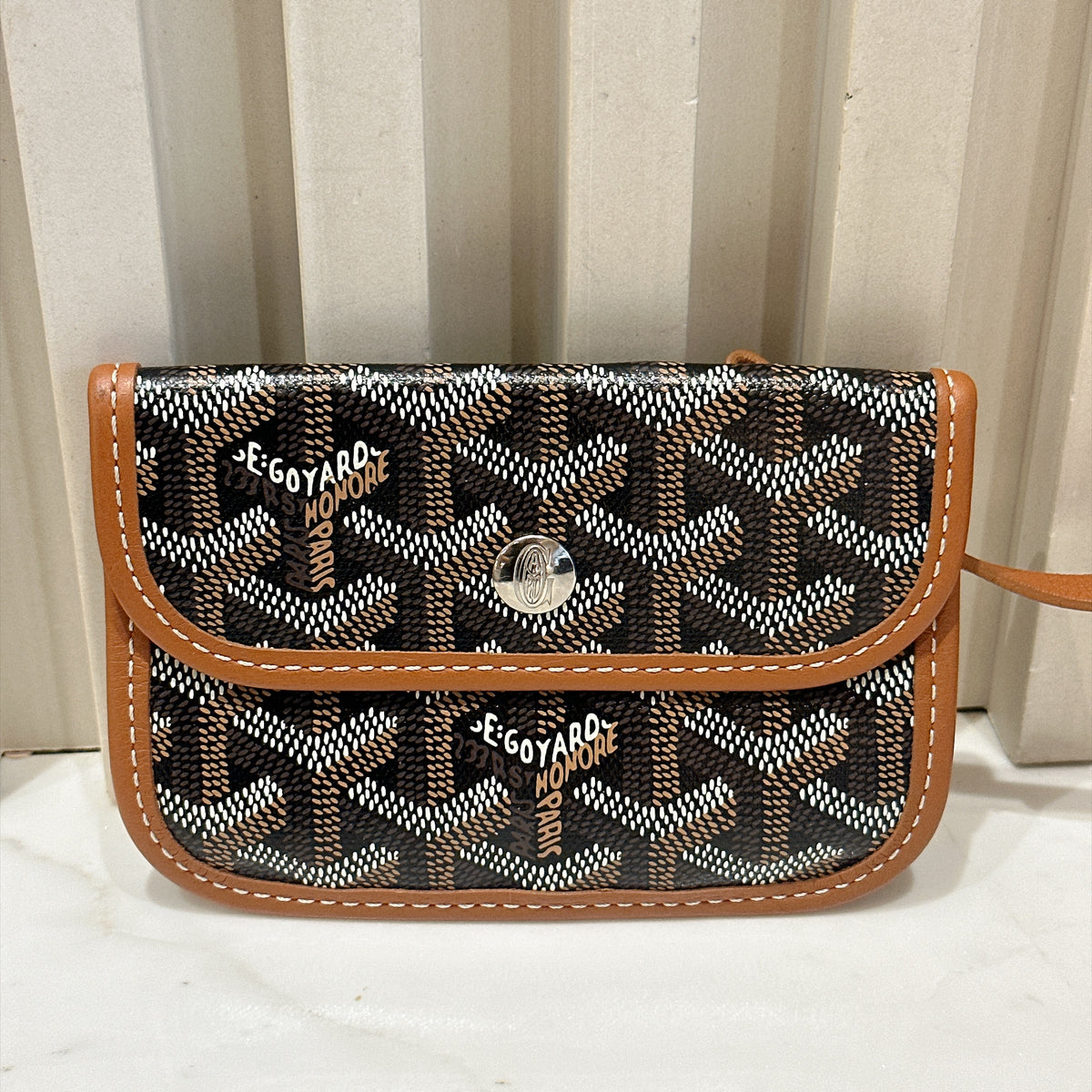 Goyard Mini Anjou in Black and Tan