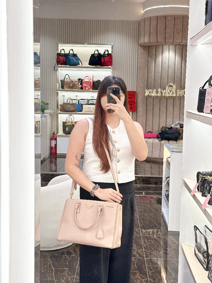 Prada Saffiano Gallieria Pink in Medium