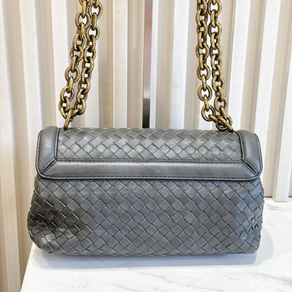 Bottega Veneta Intrecciato Olimpia Knot Shoulder Bag