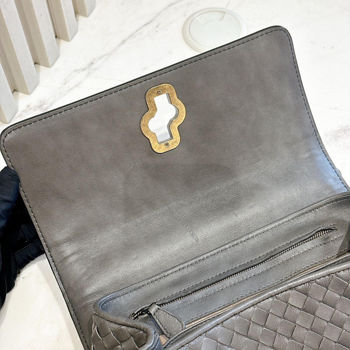 Bottega Veneta Intrecciato Olimpia Knot Shoulder Bag
