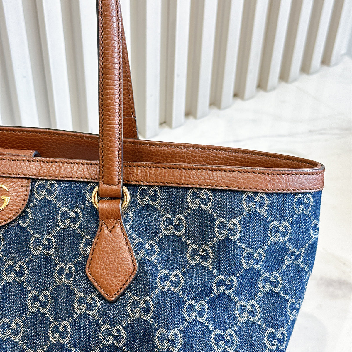 Gucci Ophidia Denim Tote Bag