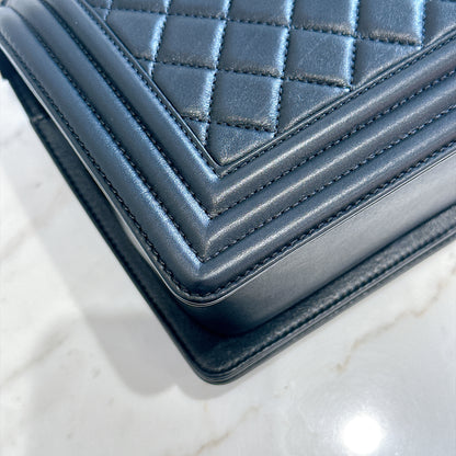Chanel Boy Old Medium in Black Lambskin