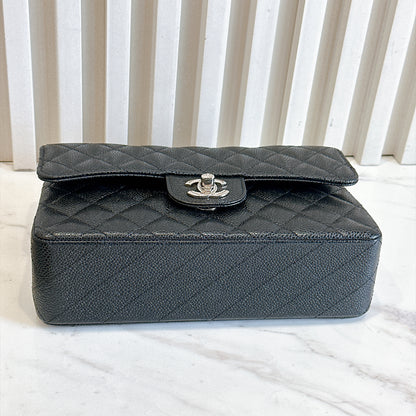 Chanel Classic Flap Small in Black Caviar SHW