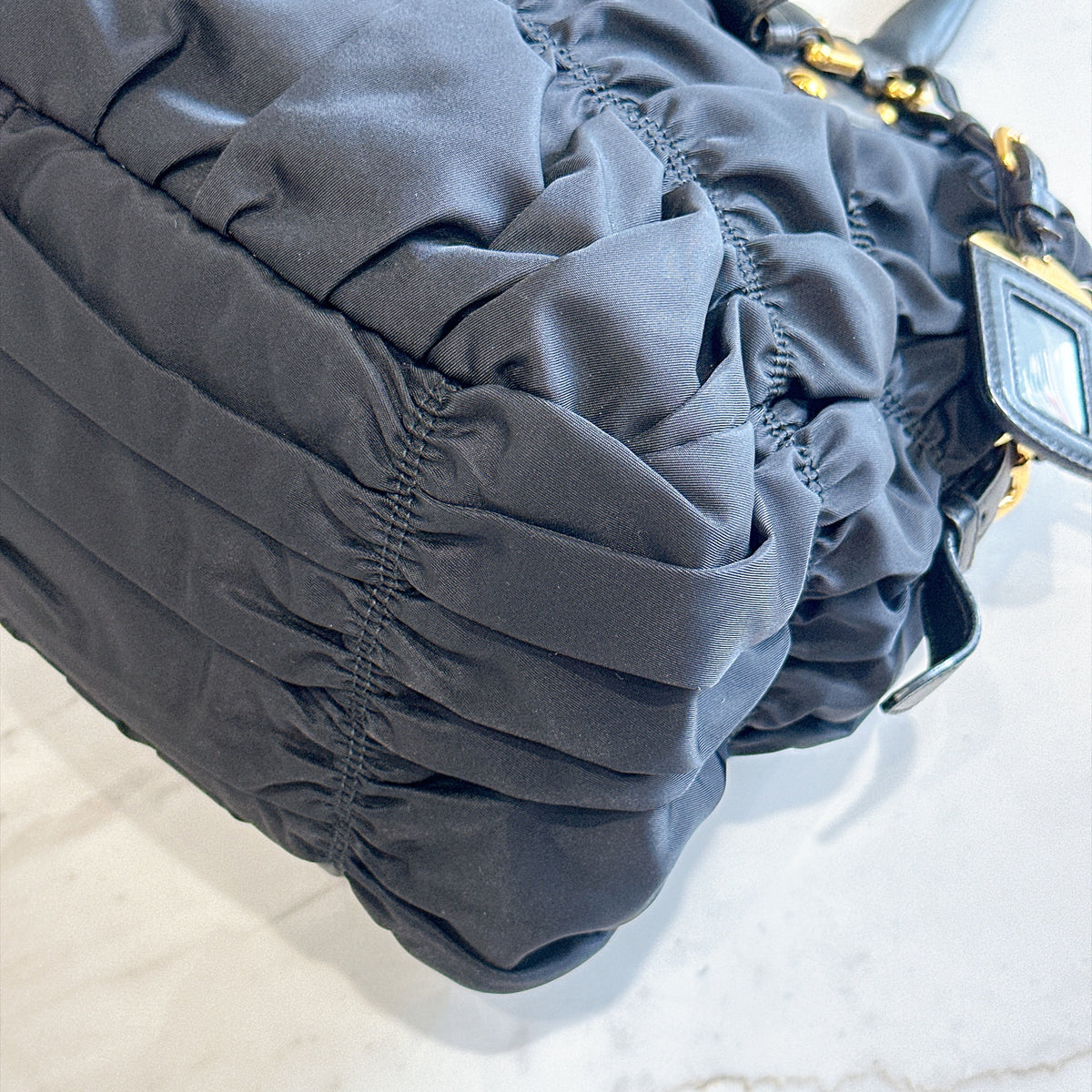 Prada Gaufre Tote Bag in Black Nylon