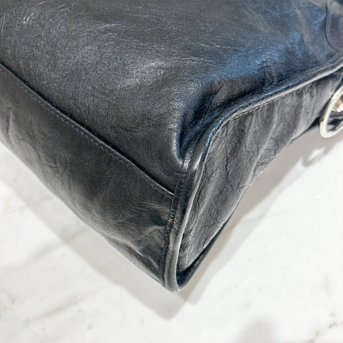 Balenciaga Le City Small In Black Arena Lambskin