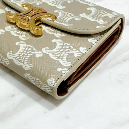 Celine Small Flap Wallet in Grege