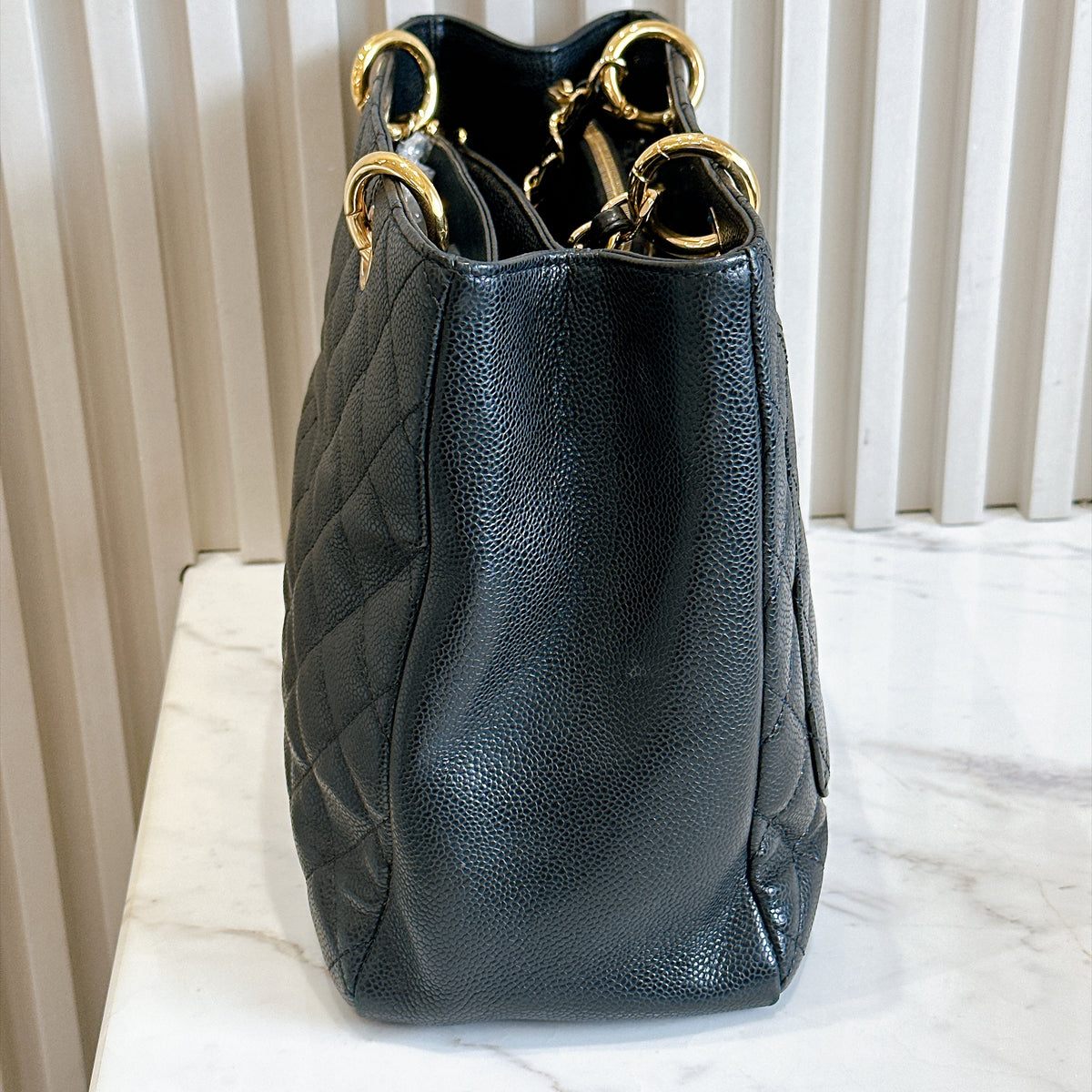 Chanel GST in Black Caviar GHW