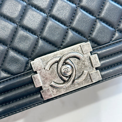 Chanel Boy Old Medium in Black Lambskin