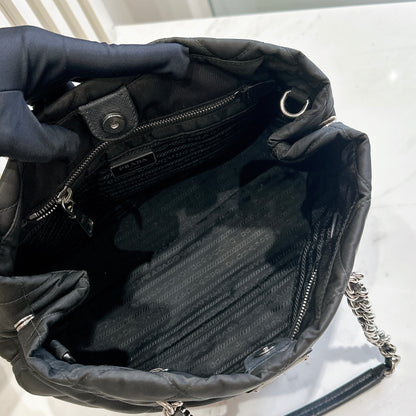 Prada Quilted Tessuto Nylon Chain Shoulder Tote