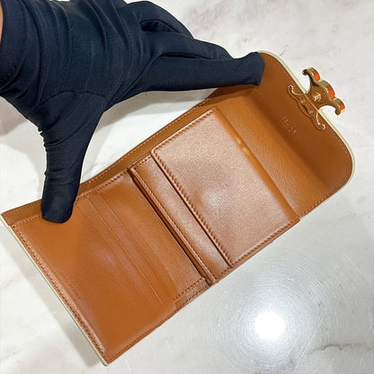 Celine Small Flap Wallet in Grege