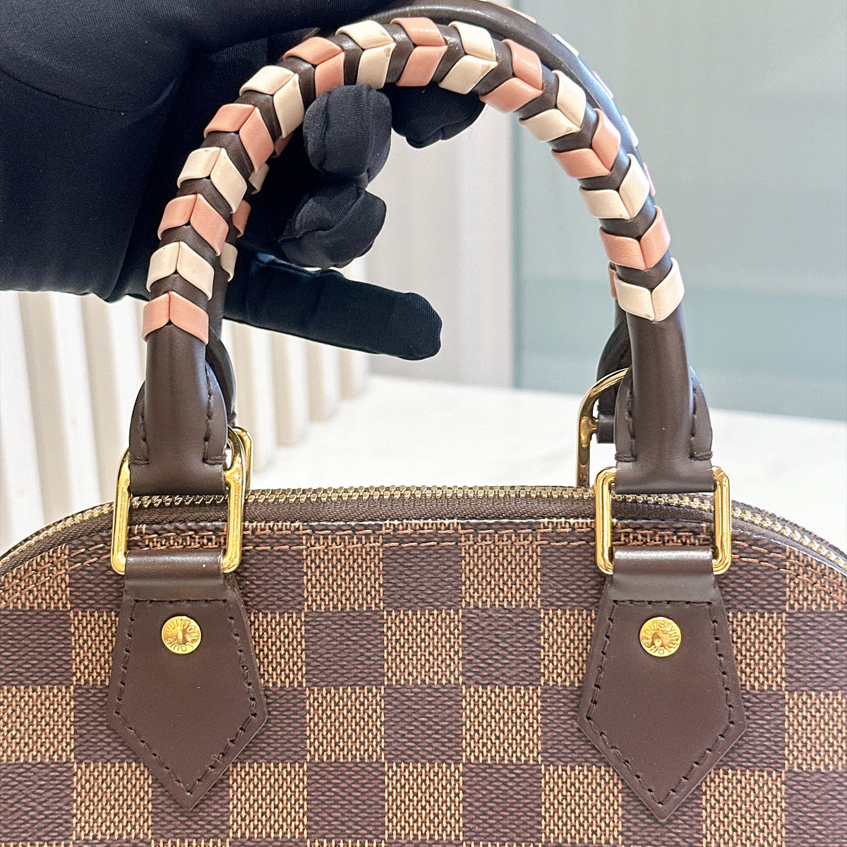 LV Alma BB Damier Ebene Braided