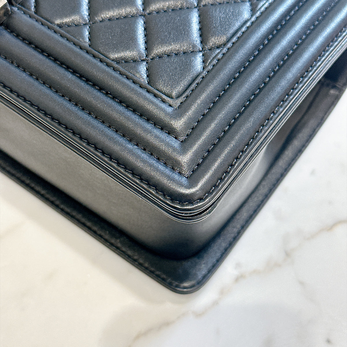 Chanel Boy Old Medium in Black Lambskin