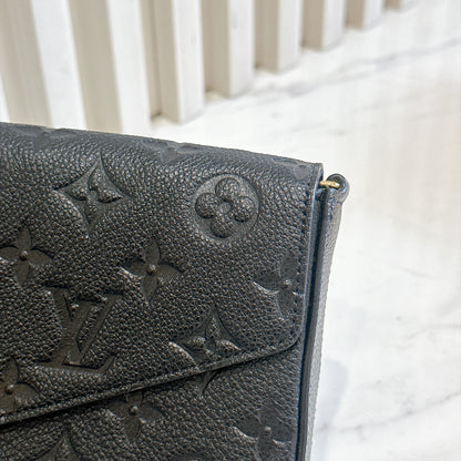 LV Felicie Pochette in Black Empreinte Leather