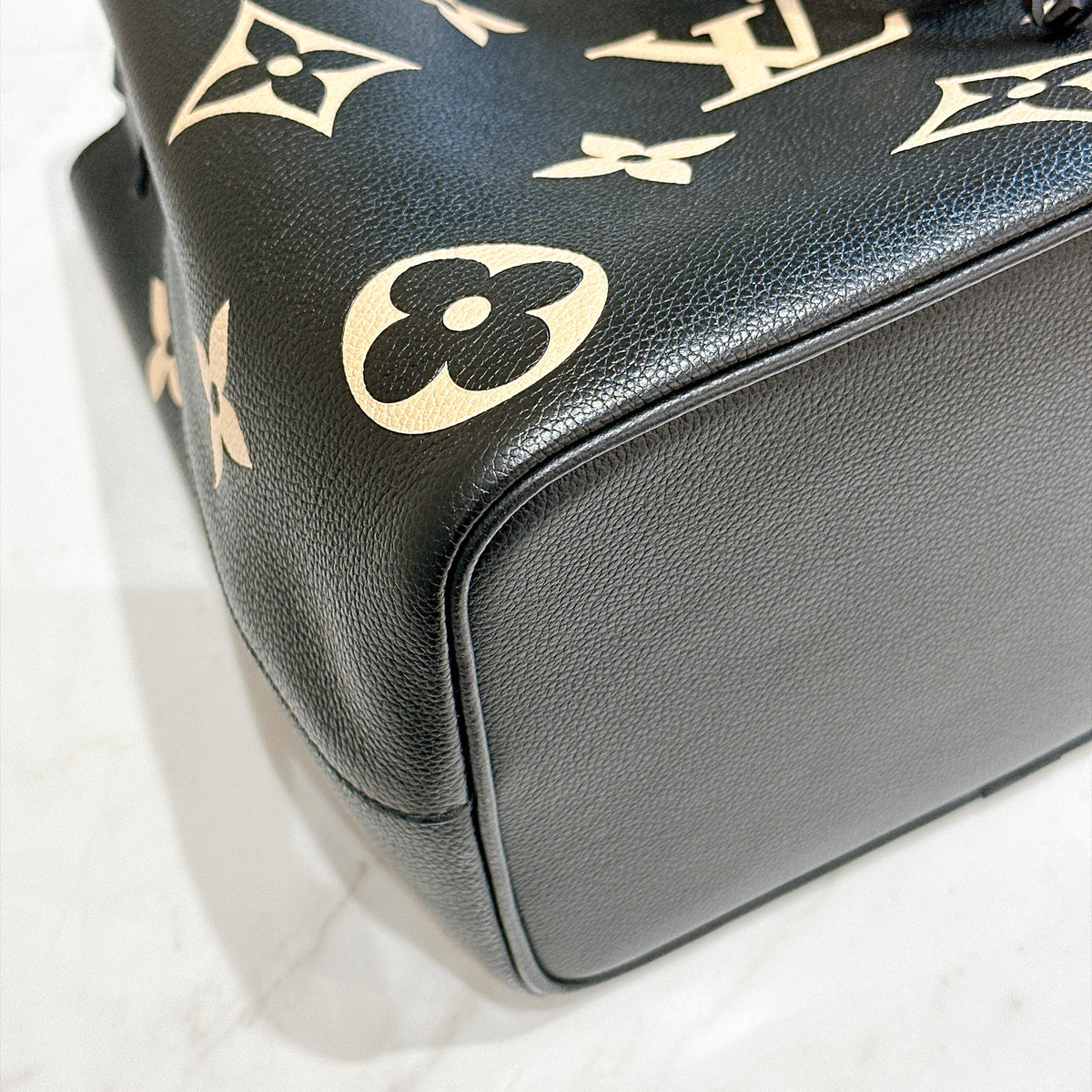 LV Neo Noe MM Bicolour In Black / Creme