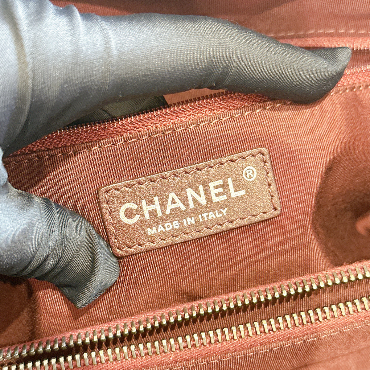 Chanel Coco Turn Lock Chain Tote in Black Aged Calfskin