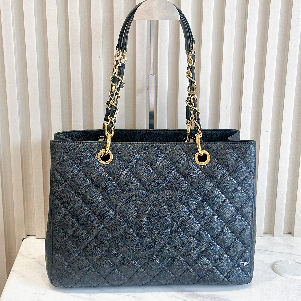 Chanel GST in Black Caviar GHW