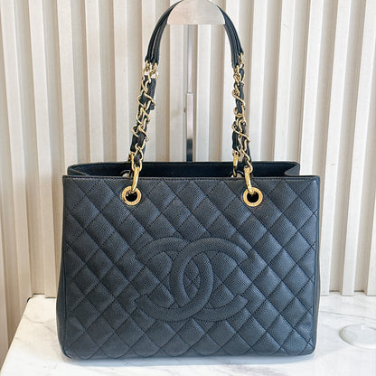 Chanel GST in Black Caviar GHW
