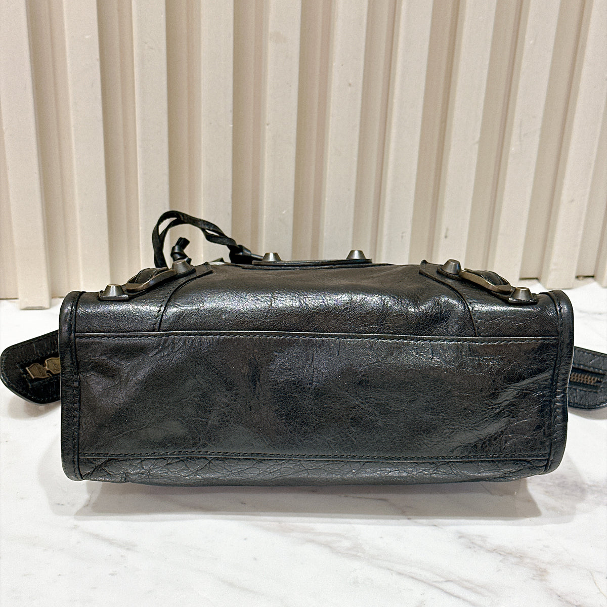 Balenciaga Le City Mini In Black Arena Lambskin