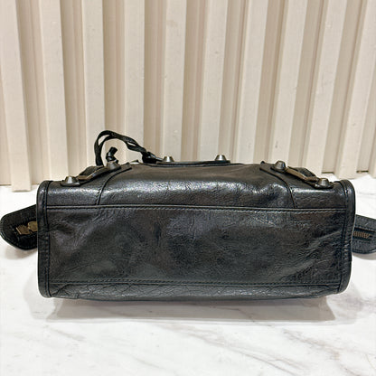 Balenciaga Le City Mini In Black Arena Lambskin