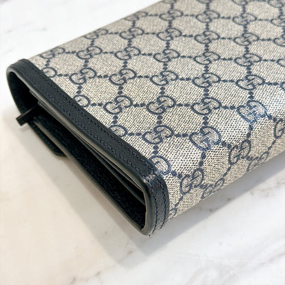 Gucci Dionysus GG Supreme Wallet On Chain in Navy Blue
