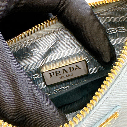 Prada 3 in 1 Hobo Bag in Blue Saffiano