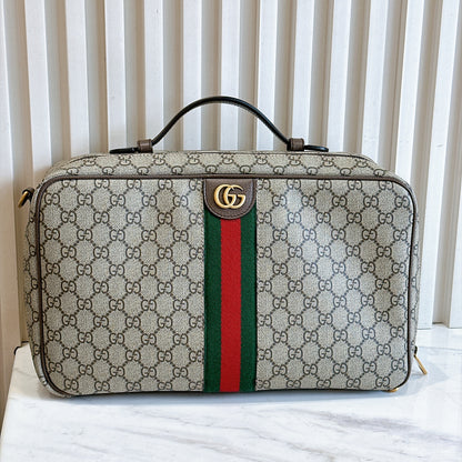Gucci Web Savoy Shoes Case in GG Supreme