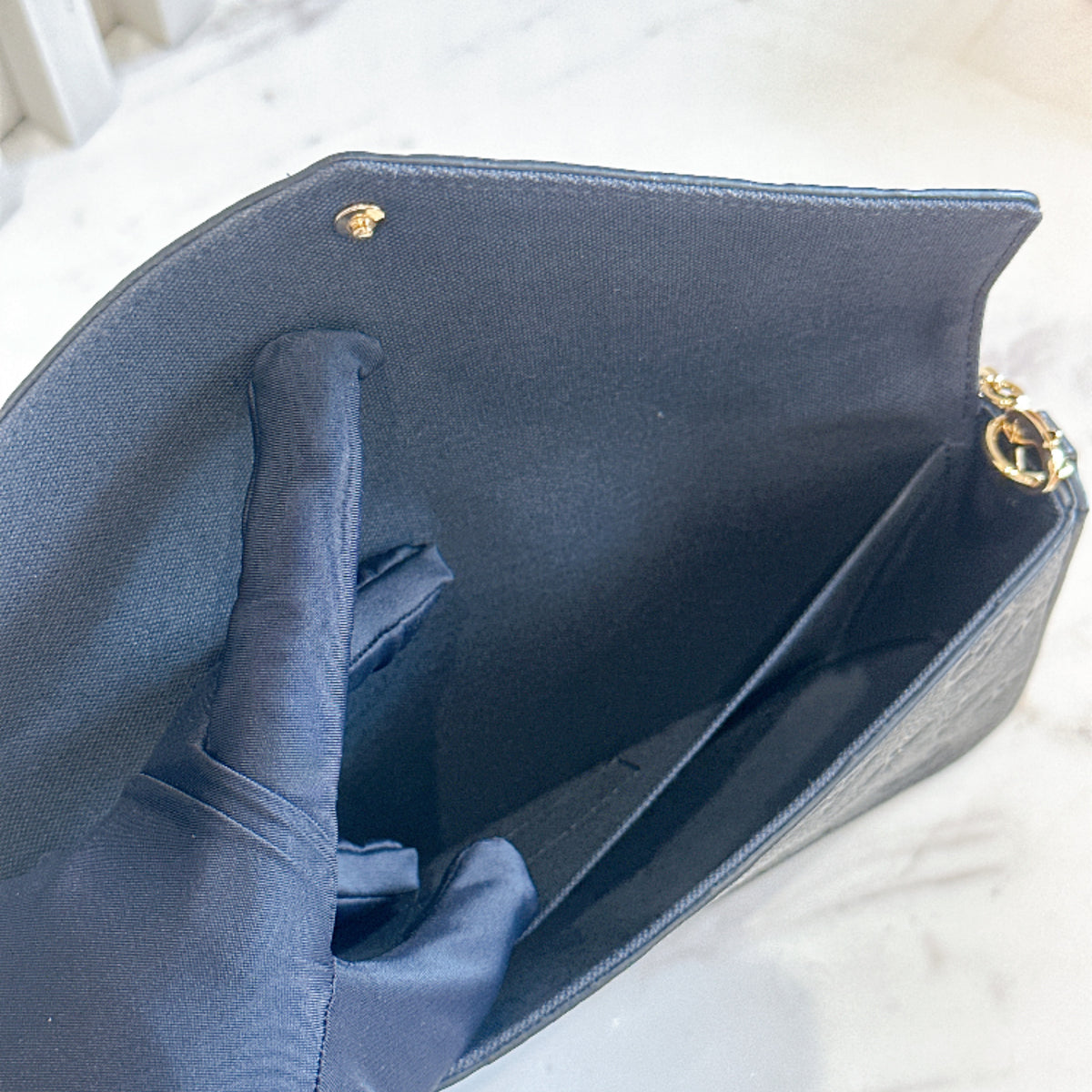 LV Felicie Pochette in Black Empreinte Leather