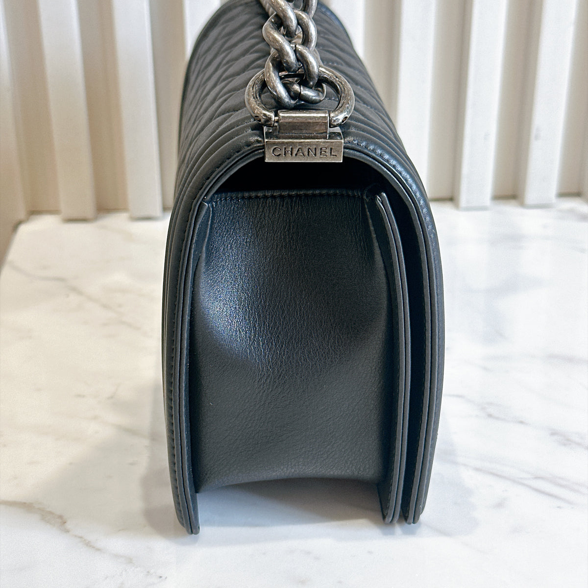 Chanel Boy Old Medium in Black Lambskin