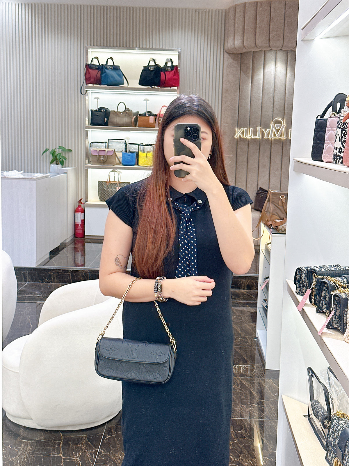 LV Ivy in Black Empreinte