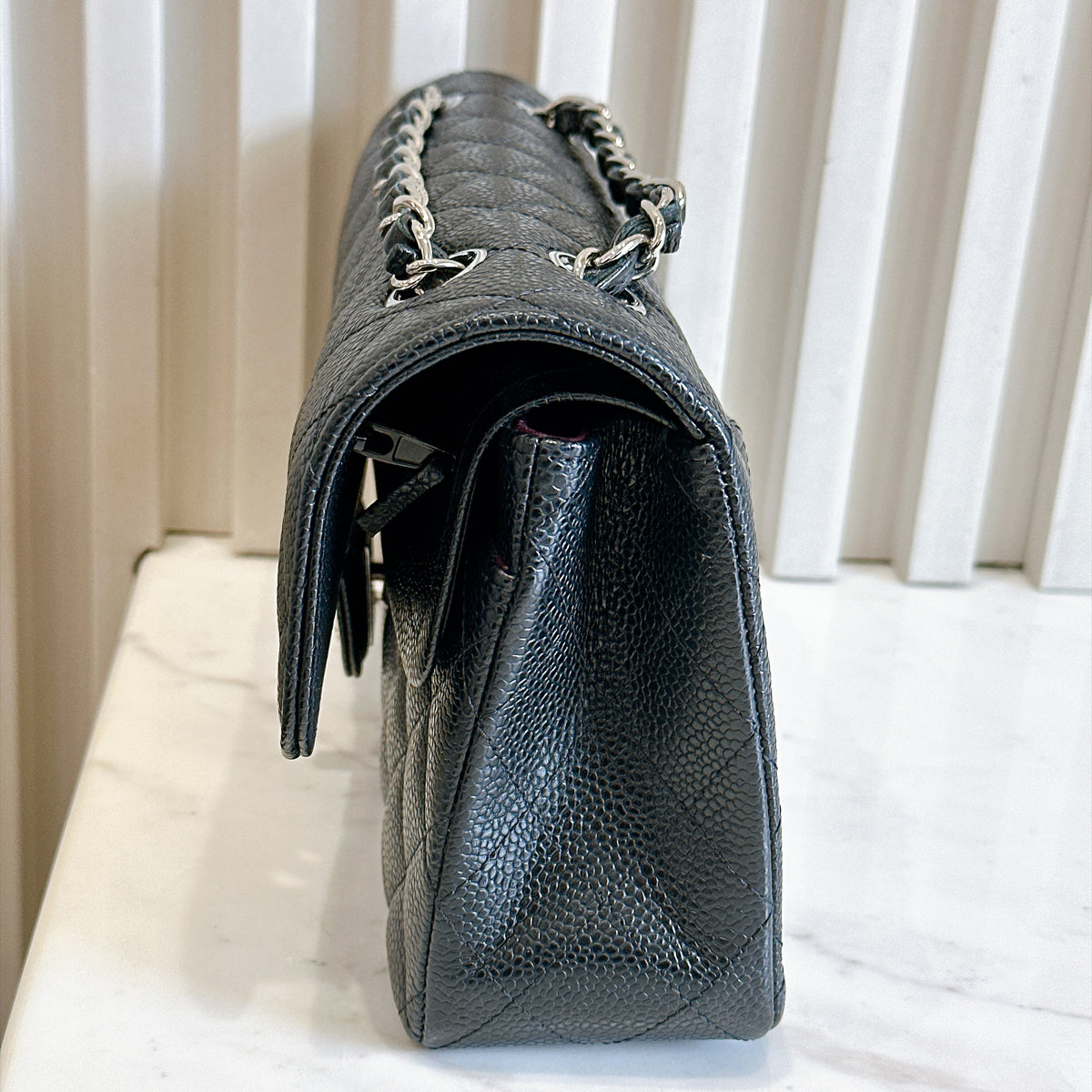 Chanel Classic Flap Small in Black Caviar SHW