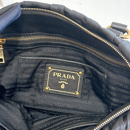 Prada Gaufre Tote Bag in Black Nylon