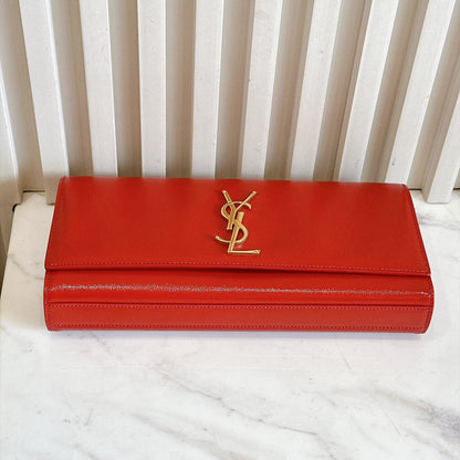 YSL Red Monogram Classic Cassandre Clutch
